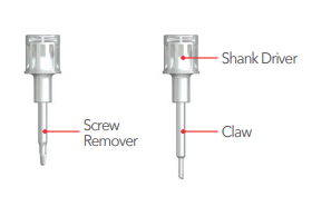 Neo-Biotech Screw Removal Kit Shank Driver with Screw Remover and Claw