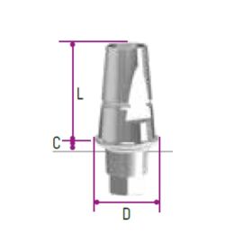 C-TECH Aesthetic Line Implants, CEC Titanium, ø4.5 Abutment