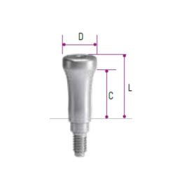 C-TECH Aesthetic Line 6mm titanium Healing Cap ø4.5 - H6