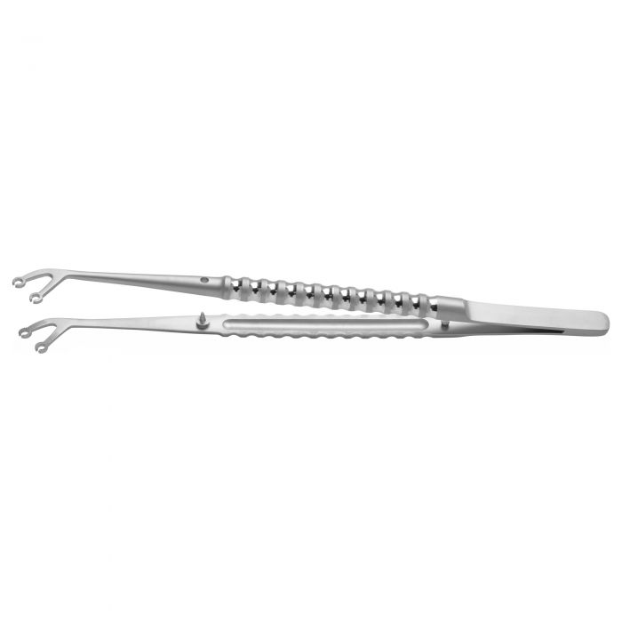 Devemed Double Suture Tweezers, 17.3cm, 2.2mm Swallow Dental