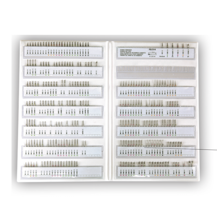 Edenta Sample Folder Dentist Accessories, 250 FG Diamonds Swallow Dental