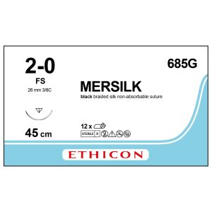 2/0 Ethicon Mersilk Sutures