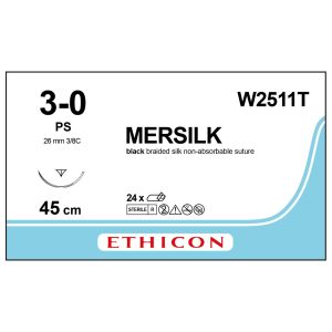3/0 Ethicon Mersilk Sutures