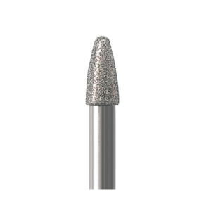 Edenta F972 Grenade Round Diamond Bur, FGL, 2.0 mm. Close up