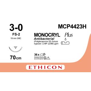 3/0 Ethicon Monocryl Suture