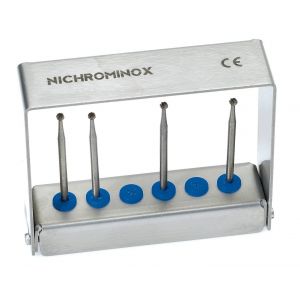 Nichrominox Dental Bur Holder with 6 Holes for HP Burs and Drills