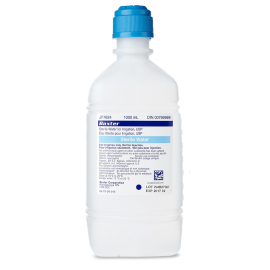 1000ml bottle of Baxter Sterile Water