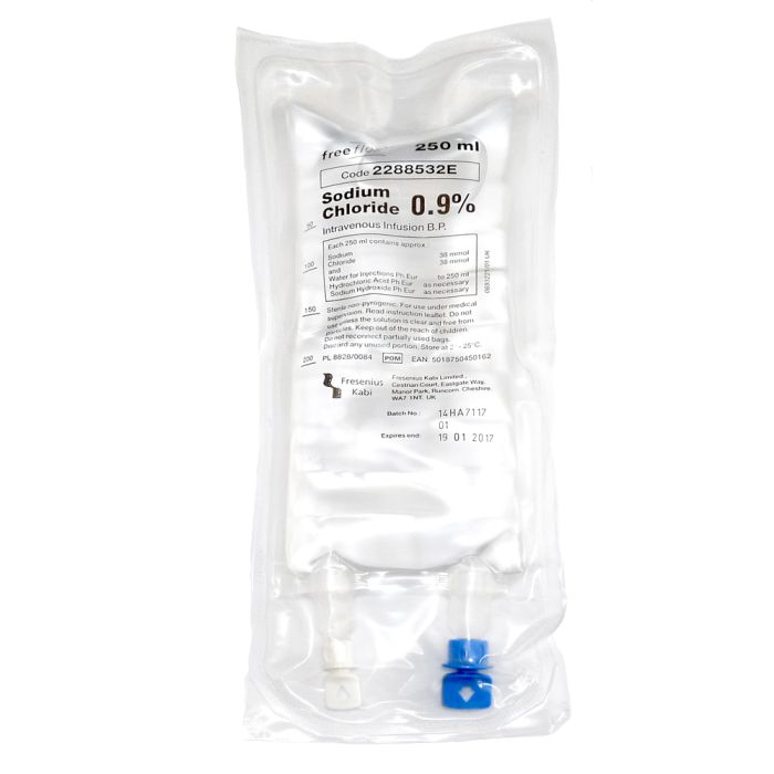Fresenius Sterile Saline, 250 ml - Ref: 2288532E
