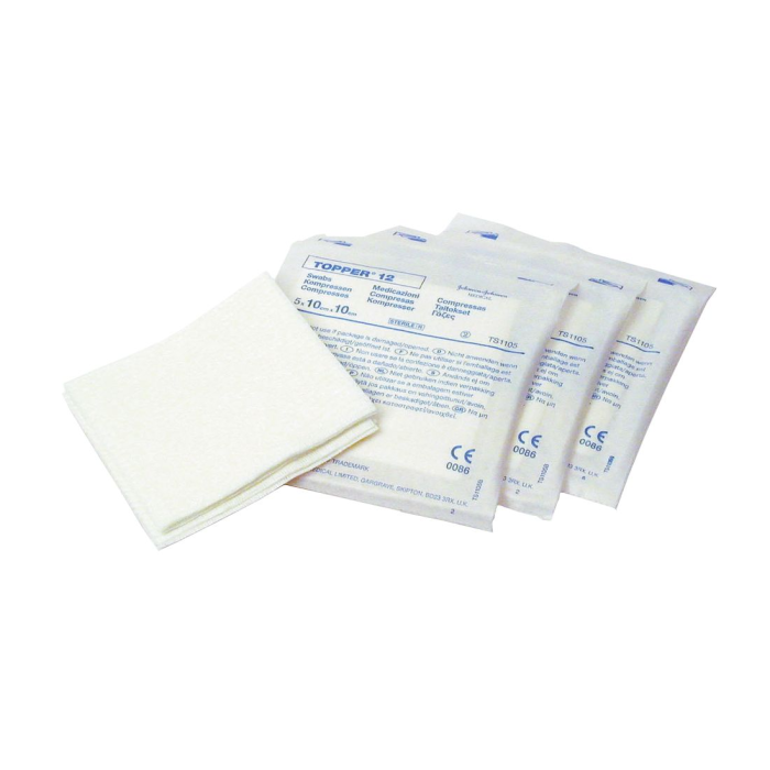 Topper 12 Gauze 10x10cm, 5 ply