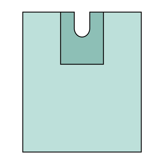 Adhesive Split Drape 75 x 90 cm