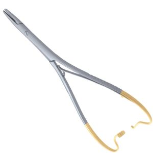 Devemed Needle holder 21 cm "Hösel" TC, checkered, 2.0 mm, straight
