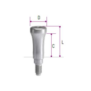Aesthetic Line 6mm titanium Healing Cap ø4.5 - H6