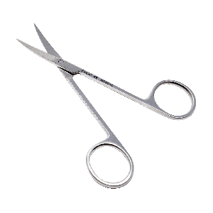Iris Scissors, Curved, Steel, 12cm